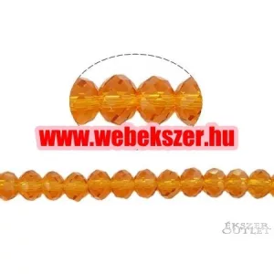 Kiárusítás!  20db. Csiszolt üveggyöngy. Fánkgyöngy. 8x10mm. 7 színben! Mindig akcióban!