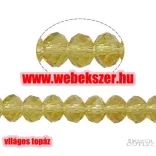 Kiárusítás!  20db. Csiszolt üveggyöngy. Fánkgyöngy. 8x10mm. 7 színben! Mindig akcióban!