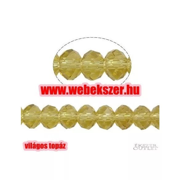 Kiárusítás!  20db. Csiszolt üveggyöngy. Fánkgyöngy. 8x10mm. 7 színben! Mindig akcióban!