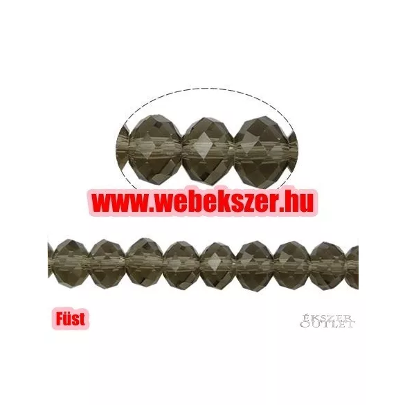 Kiárusítás!  20db. Csiszolt üveggyöngy. Fánkgyöngy. 8x10mm. 7 színben! Mindig akcióban!