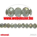 Kiárusítás!  20db. Csiszolt üveggyöngy. Fánkgyöngy. 8x10mm. 7 színben! Mindig akcióban!