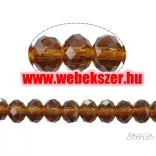 Kiárusítás!  20db. Csiszolt üveggyöngy. Fánkgyöngy. 8x10mm. 7 színben! Mindig akcióban!