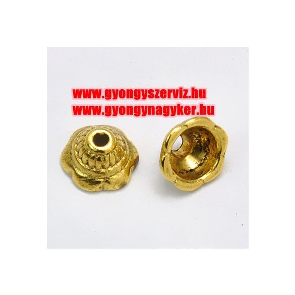 20db gyöngykupak. 8x5mm. Antik arany szín.