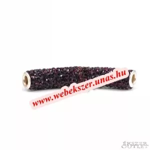 Shamballa gyöngy. Hajlított cső. 53x10mm. Sötétlila. Leárazva!