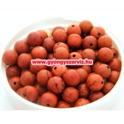 Vörös jáspis ásványgyöngy. 4mm.