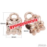 Charm tartó, medáltartó. Rózsaarany szín.