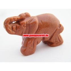 Leárazás!  Barna napkő ásvány elefánt.