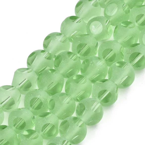 Leárazás! 10db. Csiszolt, matt üveggyöngy. 8mm. Válassz színt!