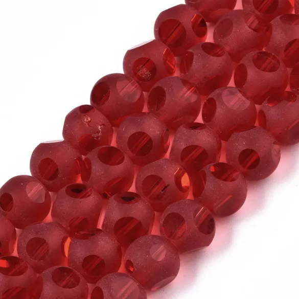 Leárazás! 10db. Csiszolt, matt üveggyöngy. 8mm. Válassz színt!