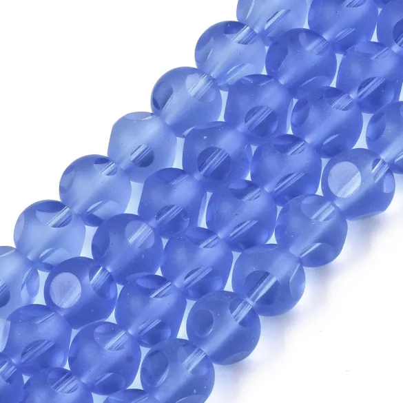 Leárazás! 10db. Csiszolt, matt üveggyöngy. 8mm. Válassz színt!