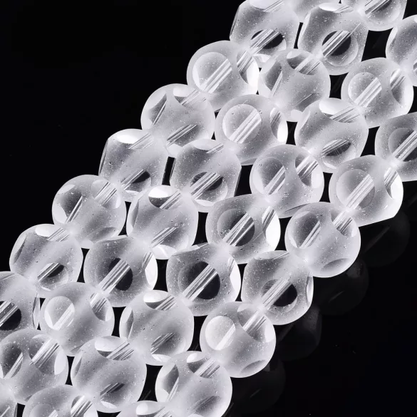 Leárazás! 10db. Csiszolt, matt üveggyöngy. 8mm. Válassz színt!