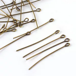 100db. Hurkos szerelőpálca. 0.7x40mm. Antik bronz szín.
