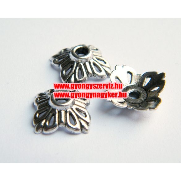 20db gyöngykupak. 12x5mm Antik ezüst szín.