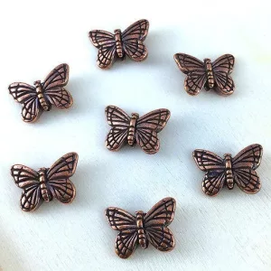 10db. Pillangó köztes. 11x14mm. Antik réz szín.