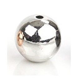  Golyó. 8mm. Platina szín. Fémgyöngy, köztes gyöngy.