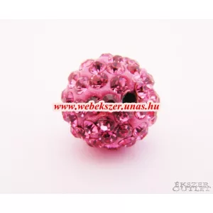 Kiárusítás!   Shamballa gyöngy. Kristály gyöngy. 12mm.  Mályva. Mindig akcióban!