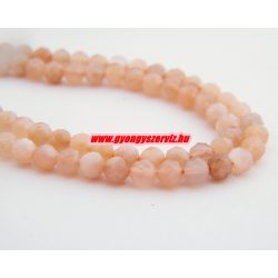 Csiszolt barna holdkő ásványgyöngy. 4mm.