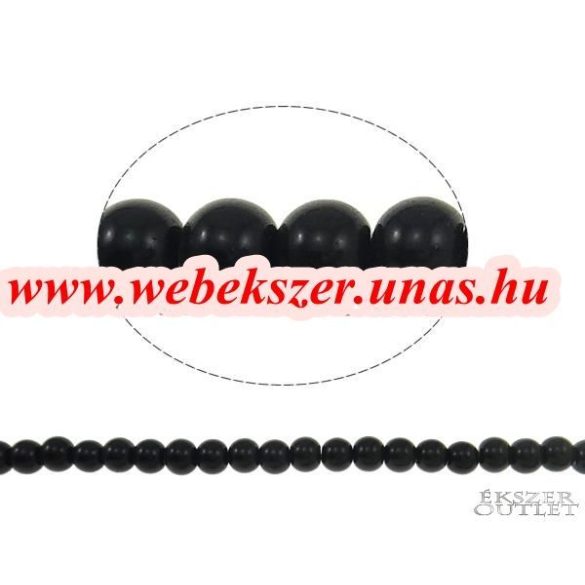 20db. Üveg gyöngy. 8mm. Fekete. Mindig akcióban!