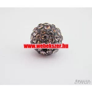 Kiárusítás!   Shamballa gyöngy. Kristály gyöngy. 12mm. Grafit. Mindig akcióban!