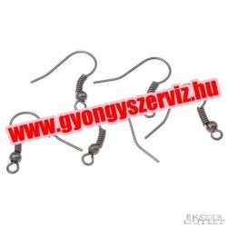   50db.  Fülbevaló alap. 18x19x3mm. Ólom fekete. Akciós ár!