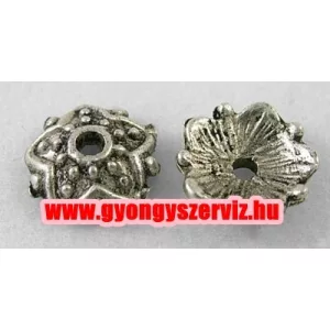50db gyöngykupak. 8x2.5mm. Antik ezüst szín.