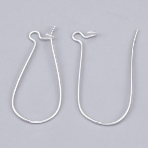 50db. Fülbevaló alap. 38x16mm. Ezüst szín.