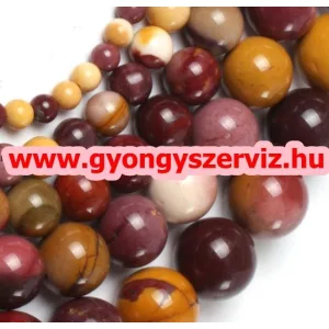 20db. Ásványgyöngy, féldrágakő gyöngy. Mokait.  8mm.