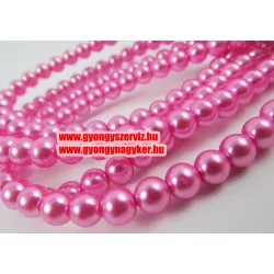 Tekla gyöngy. 8mm. Pink.  20db/csomag.