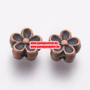 20db. Virág, köztes fémgyöngy. 7mm.