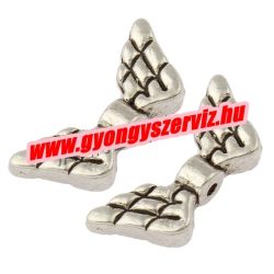   10db. Fém köztes, angyalszárny. 20x9x4mm. Antik ezüst szín.