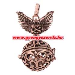   Leárazás! Angyalhívó medál. Angyallal. Antik réz szín.