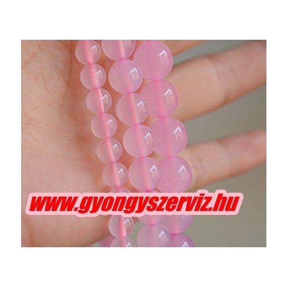 Achát gyöngy. 6mm. Rózsaszín. Leárazva !