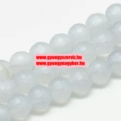  Leárazás!  10db. Fémgőzölt , matt, csiszolt üveggyöngy. 9x10mm. Fehér. Mindig akcióban!