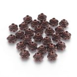 20db. Gyöngykupak. Fém gyöngy. 8x5mm. Antik réz szín. Leárazva!