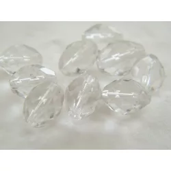   Kiárusítás ! 10db. Cseh csiszolt gyöngy. 9x12mm. Kristály.
