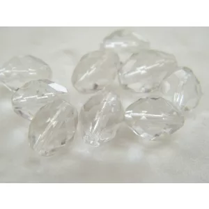 Kiárusítás ! 10db. Cseh csiszolt gyöngy. 9x12mm. Kristály.