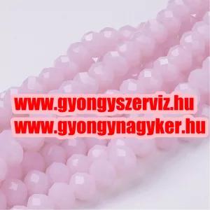 Leárazás! 10db. Csiszolt üveggyöngy. 10x8mm. Rózsaszín. 