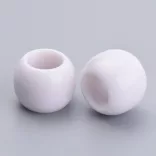 10g. Műanyag gyöngy. 6x5.5mm. Fehér.