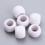 10g. Műanyag gyöngy. 6x5.5mm. Fehér.