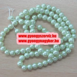 Tekla gyöngy. 8mm. Világos menta.  20db/csomag.