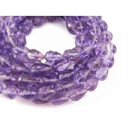   Leárazás!  10db. csiszolt üveggyöngy. Könnycsepp gyöngy, teardrop. Levendula. 12x8mm.