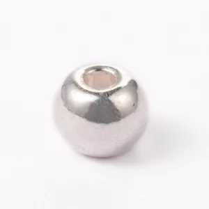 20db. Köztes fémgyöngy. 4mm. Ezüst szín.