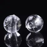 10g. Akril gyöngy. Átlátszó. 6mm.