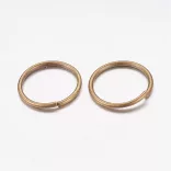100db. Nyitott szerelőkarika. 14mm. Antik bronz szín.