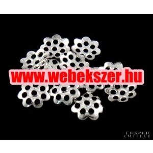 100db gyöngykupak. Fém gyöngy. 6x1mm. Ezüst szín.   Leárazva!