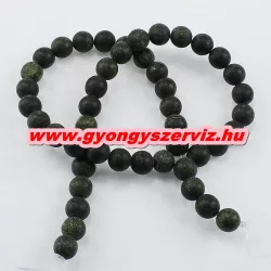  Matt. Ásványgyöngy, féldrágakő gyöngy. Szerpentin. 8mm.
