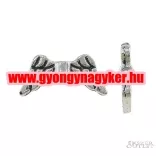 10db. Angyalszárny. 14x7x3. Antik ezüst szín. Fémgyöngy, köztes gyöngy.
