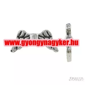10db. Angyalszárny. 14x7x3. Antik ezüst szín. Fémgyöngy, köztes gyöngy.