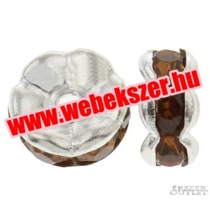 10db. Köztes gyöngy. Rondell. 7x4mm. Bronz.  Leárazva!