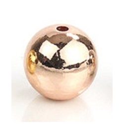    Golyó. 8mm. Rózsaarany szín. Fémgyöngy, köztes gyöngy.